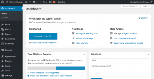 start-a-blog-wordpress-dashboard